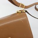 Salvatore Ferragamo Gancini Shoulder Bag Leather Brown Gold Auth 193110-9