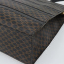 CELINE Macadam Canvas Tote Bag PVC Leather Black Gold Auth 193112-16