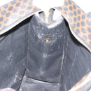 CELINE Macadam Canvas Tote Bag PVC Leather Black Gold Auth 193112-19