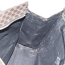 CELINE Macadam Canvas Tote Bag PVC Leather Black Gold Auth 193112-20