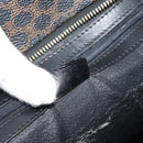 CELINE Macadam Canvas Tote Bag PVC Leather Black Gold Auth 193112-12