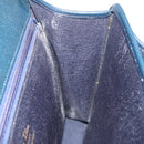 Christian Dior Hand Bag Leather Navy Gold Auth 193114-22