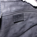 GUCCI GG Canvas Guccissima Shoulder Bag Leather Black Gold 233604 Auth 193115V-18