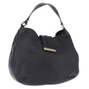 GUCCI GG Canvas Guccissima Shoulder Bag Leather Black Gold 233604 Auth 193115V-1