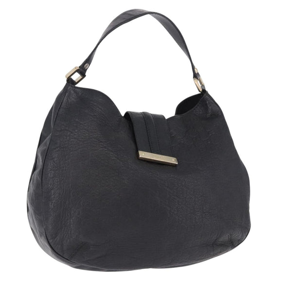 GUCCI GG Canvas Guccissima Shoulder Bag Leather Black Gold 233604 Auth 193115V