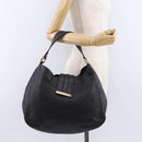 GUCCI GG Canvas Guccissima Shoulder Bag Leather Black Gold 233604 Auth 193115V-23
