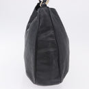 GUCCI GG Canvas Guccissima Shoulder Bag Leather Black Gold 233604 Auth 193115V-4