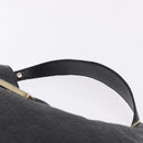 GUCCI GG Canvas Guccissima Shoulder Bag Leather Black Gold 233604 Auth 193115V-8