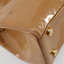 LOUIS VUITTON Monogram Vernis Blair MM Bag 2way Rose Velours M91588 Auth 193122-19