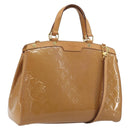 LOUIS VUITTON Monogram Vernis Blair MM Bag 2way Rose Velours M91588 Auth 193122-1