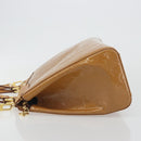 LOUIS VUITTON Monogram Vernis Blair MM Bag 2way Rose Velours M91588 Auth 193122-6
