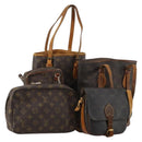 LOUIS VUITTON Monogram Tote Bag 5 Set LV Auth 193123-1