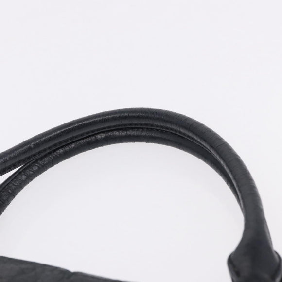 Miu Miu Tote Bag Leather 2way Black Gold Auth 193125V