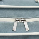 LOEWE Amazona 30 Hand Bag Suede Light Blue Silver Auth 193126V-17