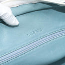 LOEWE Amazona 30 Hand Bag Suede Light Blue Silver Auth 193126V-18