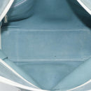 LOEWE Amazona 30 Hand Bag Suede Light Blue Silver Auth 193126V-10