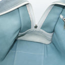 LOEWE Amazona 30 Hand Bag Suede Light Blue Silver Auth 193126V-20