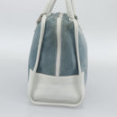 LOEWE Amazona 30 Hand Bag Suede Light Blue Silver Auth 193126V-3