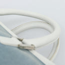LOEWE Amazona 30 Hand Bag Suede Light Blue Silver Auth 193126V-8