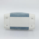 LOEWE Amazona 30 Hand Bag Suede Light Blue Silver Auth 193126V-5