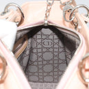 Christian Dior Lady Dior Canage Large Bag Patent leather 2way Pink Auth 193127-20