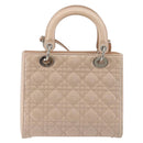 Christian Dior Lady Dior Canage Large Bag Patent leather 2way Pink Auth 193127-3