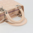 Christian Dior Lady Dior Canage Large Bag Patent leather 2way Pink Auth 193127-7
