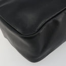 GUCCI Bamboo Hand Bag Leather Black Gold 000 2865 0575 Auth 193128-14