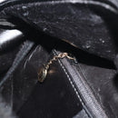 GUCCI Bamboo Hand Bag Leather Black Gold 000 2865 0575 Auth 193128-20