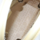 Christian Dior Maris Pearl Hand Bag Patent leather White Silver Auth 193129A-10