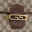 GUCCI GG Supreme Shoulder Bag PVC Beige Gold Auth 193131-17