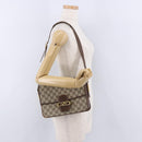 GUCCI GG Supreme Shoulder Bag PVC Beige Gold Auth 193131-22