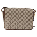 GUCCI GG Supreme Shoulder Bag PVC Beige Gold Auth 193131-2