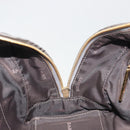 LOEWE Amazona 28 Hand Bag Leather Silver Gold Auth 193132V-22