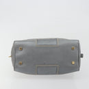LOEWE Amazona 28 Hand Bag Leather Silver Gold Auth 193132V-5