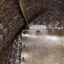 BOTTEGA VENETA INTRECCIATO Cabas MM Tote Bag Leather Gold 115664 Auth 193133SAM-19