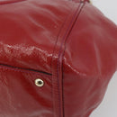 GUCCI Soho Hand Bag Patent leather Red Gold 282309 Auth 193134-9