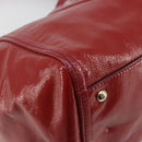 GUCCI Soho Hand Bag Patent leather Red Gold 282309 Auth 193134-14