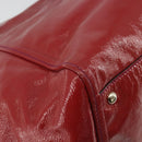 GUCCI Soho Hand Bag Patent leather Red Gold 282309 Auth 193134-16