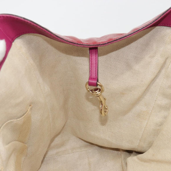 GUCCI Soho Hand Bag Patent leather Red Gold 282309 Auth 193134