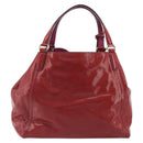 GUCCI Soho Hand Bag Patent leather Red Gold 282309 Auth 193134-2