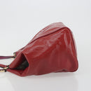 GUCCI Soho Hand Bag Patent leather Red Gold 282309 Auth 193134-4