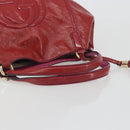GUCCI Soho Hand Bag Patent leather Red Gold 282309 Auth 193134-7