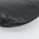 GUCCI Interlocking G Shoulder Bag Leather Black Gold 121546 Auth 193135V-16