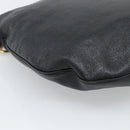 GUCCI Interlocking G Shoulder Bag Leather Black Gold 121546 Auth 193135V-17
