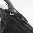 GUCCI Interlocking G Shoulder Bag Leather Black Gold 121546 Auth 193135V-9