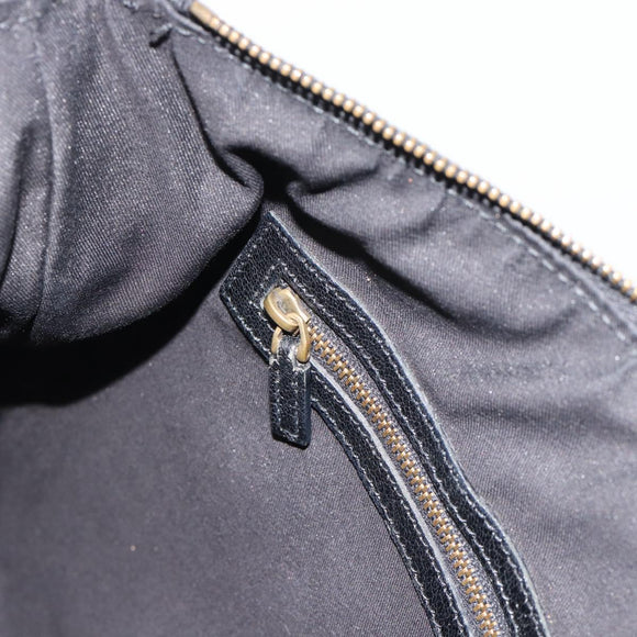 GUCCI Interlocking G Shoulder Bag Leather Black Gold 121546 Auth 193135V