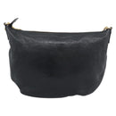 GUCCI Interlocking G Shoulder Bag Leather Black Gold 121546 Auth 193135V-2