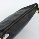 GUCCI Interlocking G Shoulder Bag Leather Black Gold 121546 Auth 193135V-6