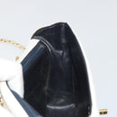 CHANEL Matelasse Chain Shoulder Bag Lamb Skin White Gold CC Auth 193136-20
